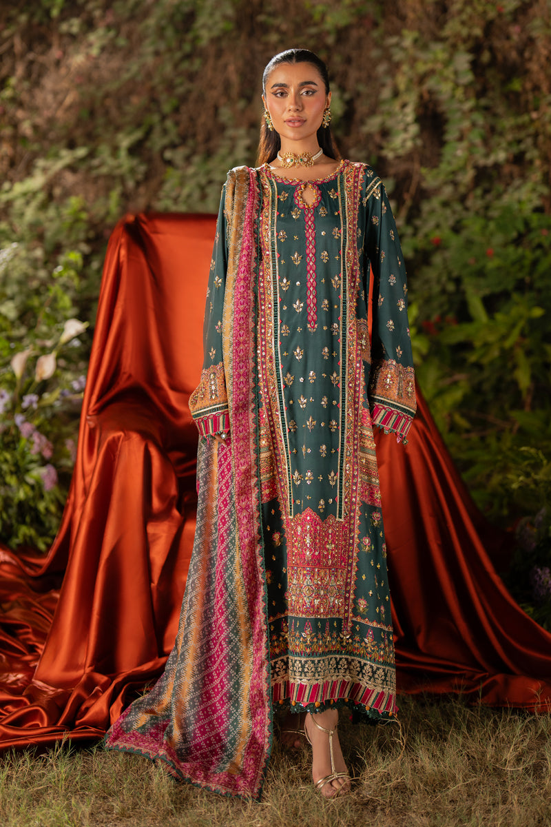 Qalamkar | Luxe Silk |  UA-02 NINA - House Of Hania