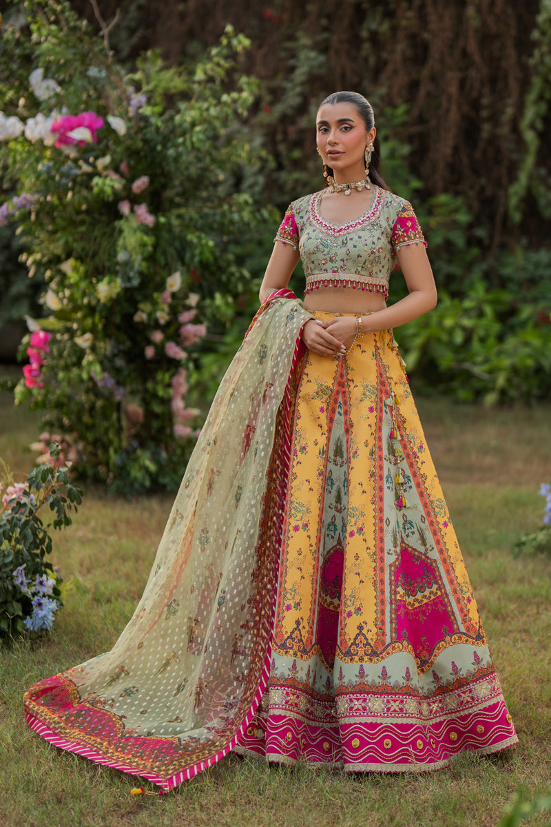 Qalamkar | Luxe Silk |  UA-08 LUNA - House Of Hania