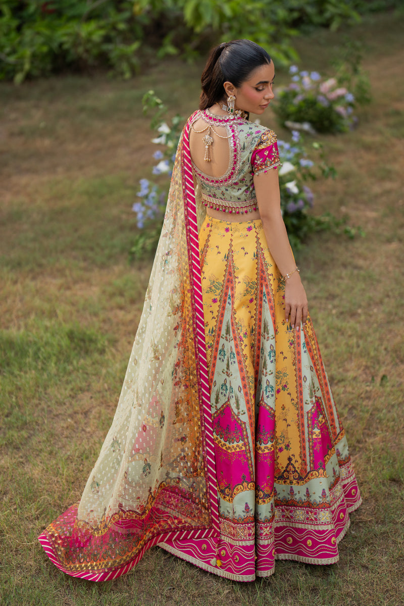 Qalamkar | Luxe Silk |  UA-08 LUNA - House Of Hania