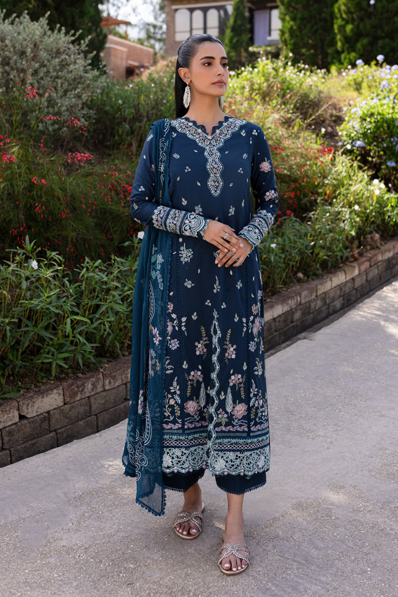 Qalamkar | Q Line Lawn 25 | QM-01 Bleu - House Of Hania