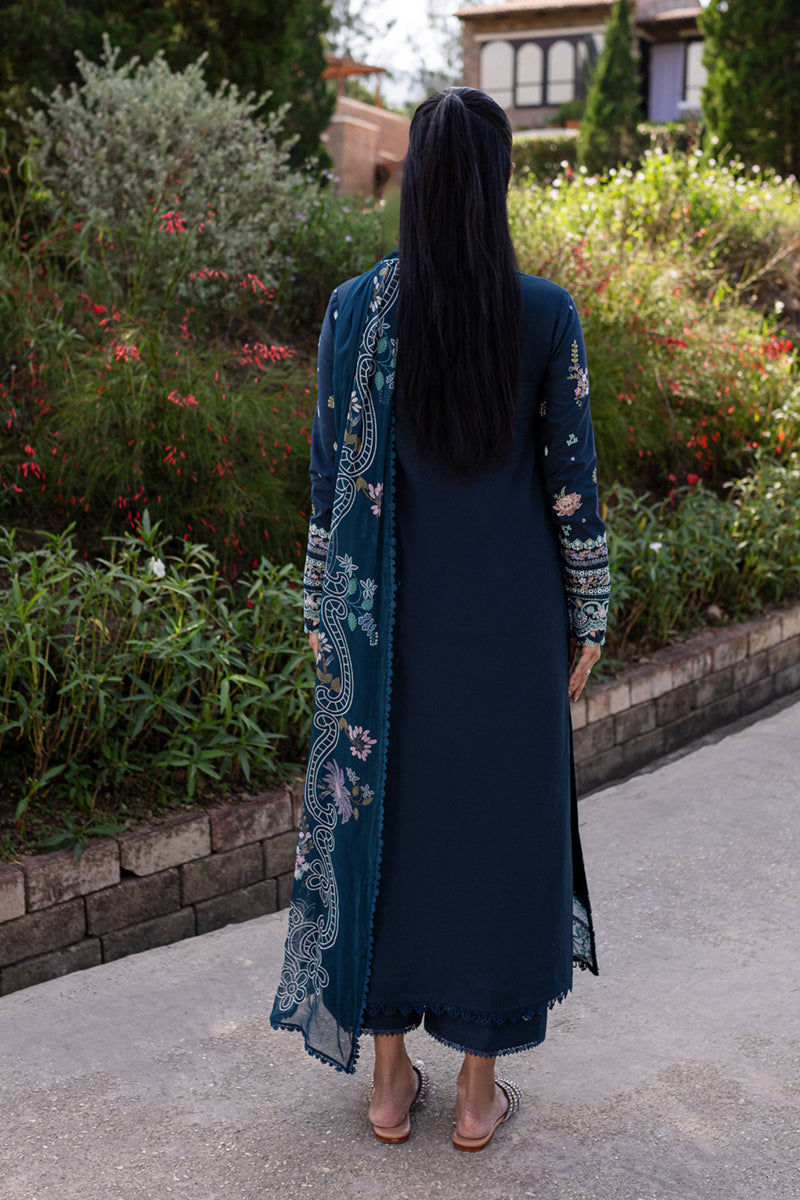 Qalamkar | Q Line Lawn 25 | QM-01 Bleu - House Of Hania