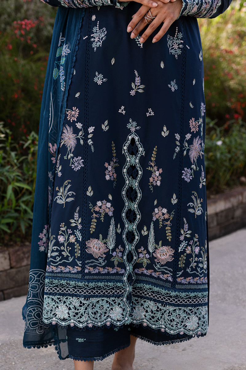 Qalamkar | Q Line Lawn 25 | QM-01 Bleu - House Of Hania