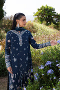 Qalamkar | Q Line Lawn 25 | QM-01 Bleu - House Of Hania