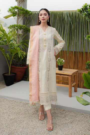 Qalamkar | Q Line Lawn Collection | JK-05 MELIORA - House Of Hania