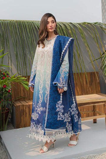 Qalamkar | Q Line Lawn Collection | JK-07 ELZA - House Of Hania