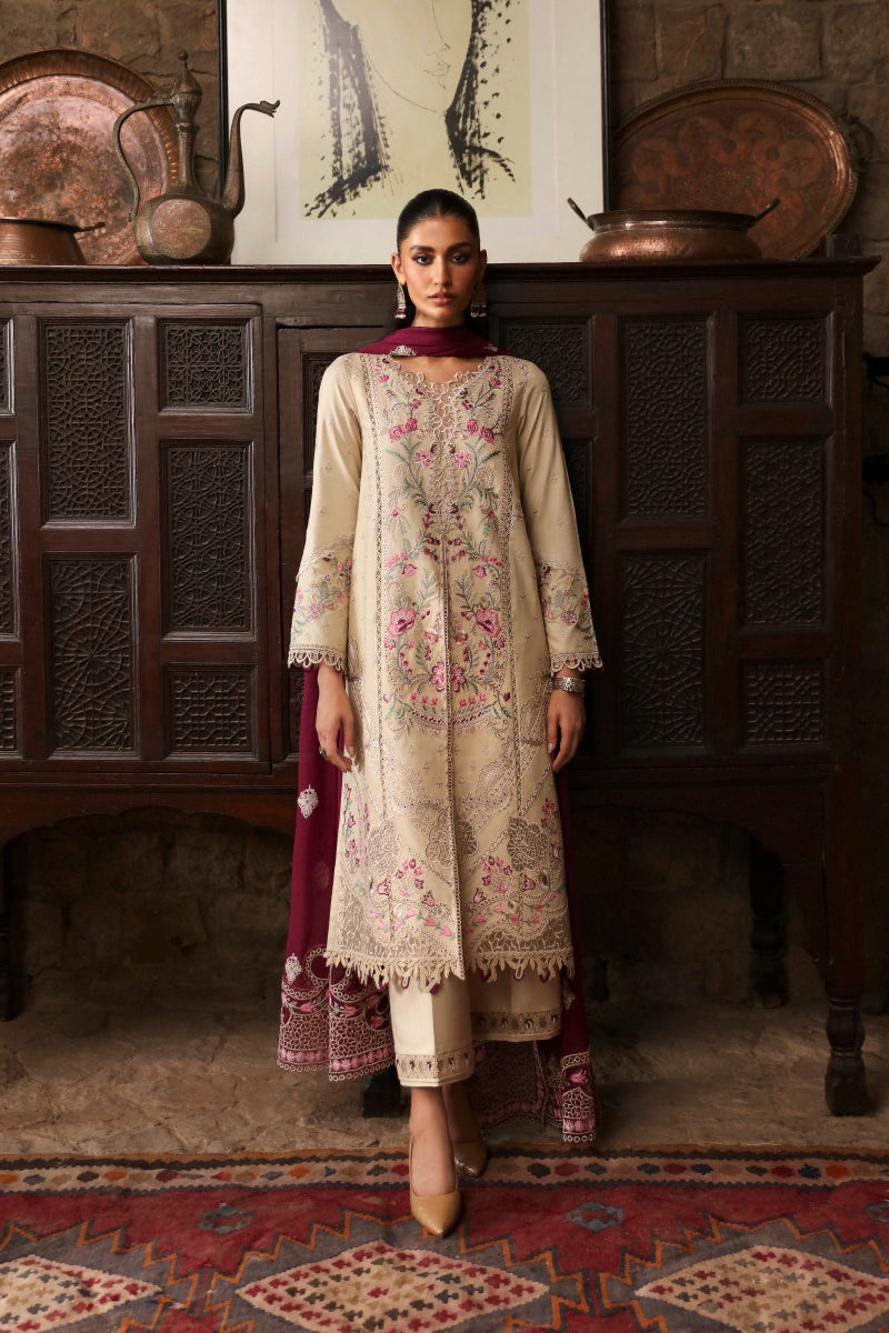 Qalamkar | Qlinekari Linen Collection | LM-01 FAYE - House Of Hania