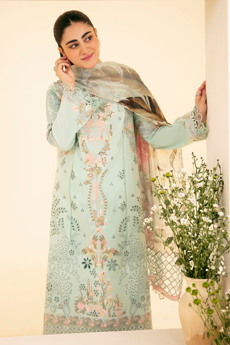 Qalamkar | Qlinekari Luxury Lawn | SQ-06 AFROZEH - House Of Hania