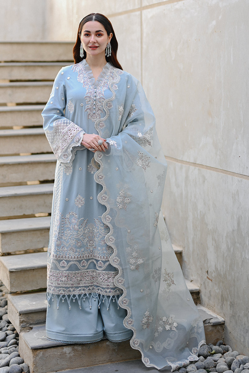 Qalamkar - SAAHIL LUXURY LAWN’23 - SP-04 AAIMA - TC-336 - House Of Hania