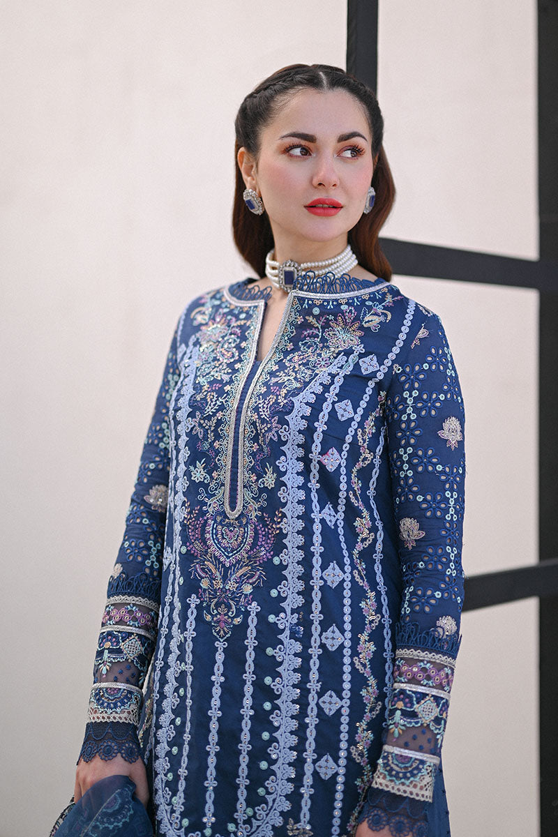 Qalamkar - SAAHIL LUXURY LAWN’23 - SP-06 KIRAL - TC-327 - House Of Hania