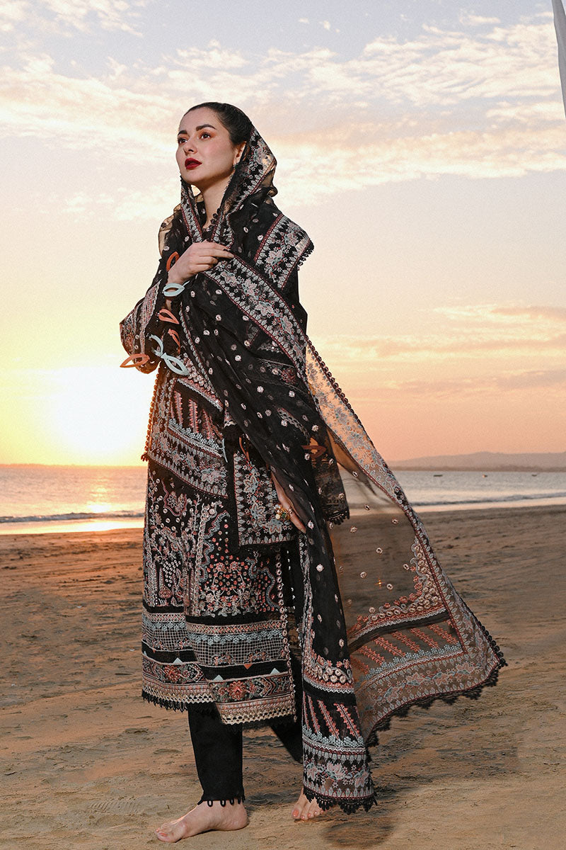 Qalamkar - SAAHIL LUXURY LAWN’23 - SP-11 HUMA - TC-314 - House Of Hania