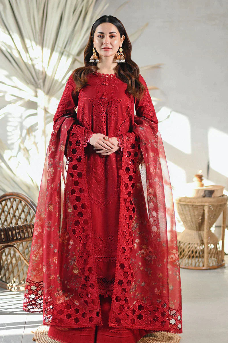 Qalamkar - SAAHIL LUXURY LAWN’23 - SP-13 ROMI - TC-326 - House Of Hania