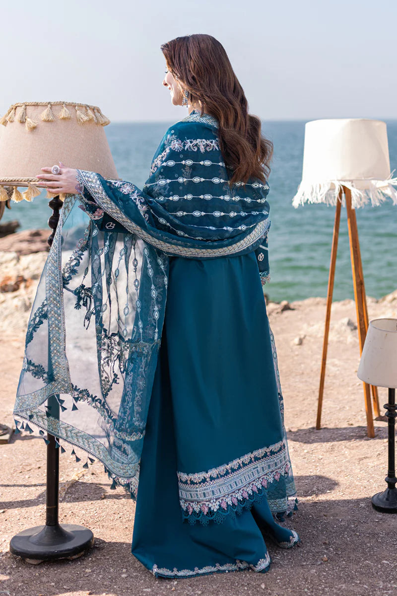 Qalamkar | Sahil Kinare Luxury Lawn | FP-16 KIRA - House Of Hania