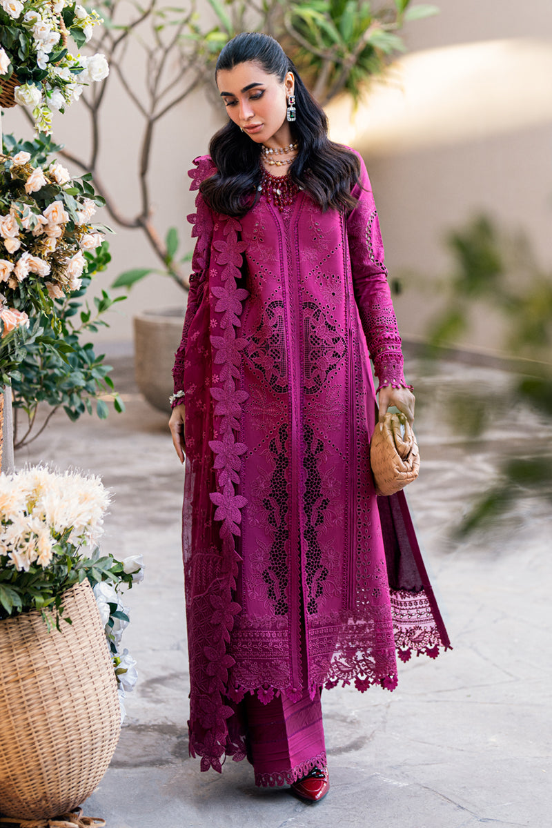 Qalamkar | Sahil Luxury Lawn | FK-11 VIOLET - House Of Hania