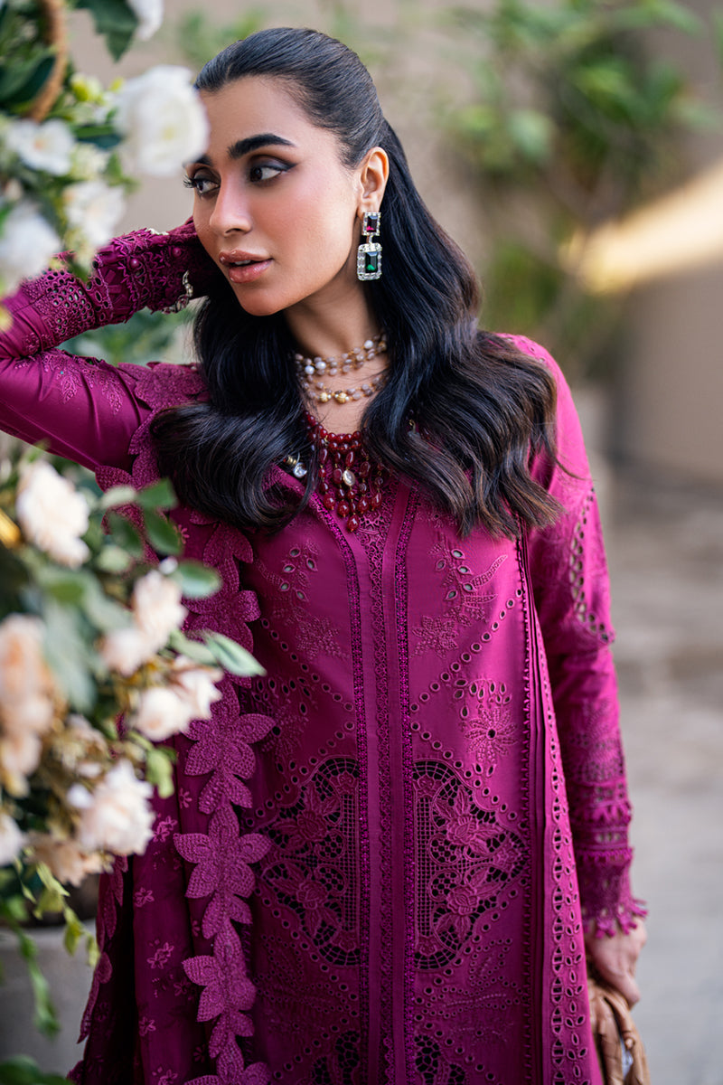 Qalamkar | Sahil Luxury Lawn | FK-11 VIOLET - House Of Hania