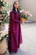 Qalamkar | Sahil Luxury Lawn | FK-11 VIOLET - House Of Hania