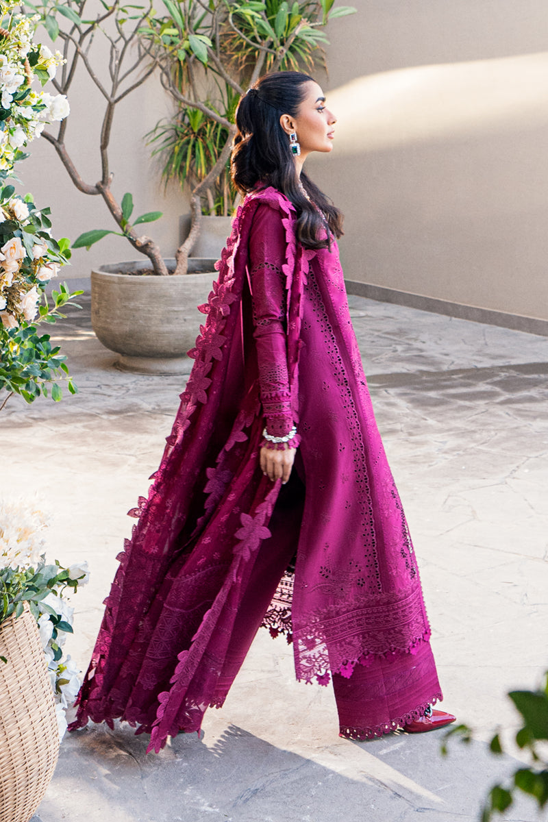 Qalamkar | Sahil Luxury Lawn | FK-11 VIOLET - House Of Hania