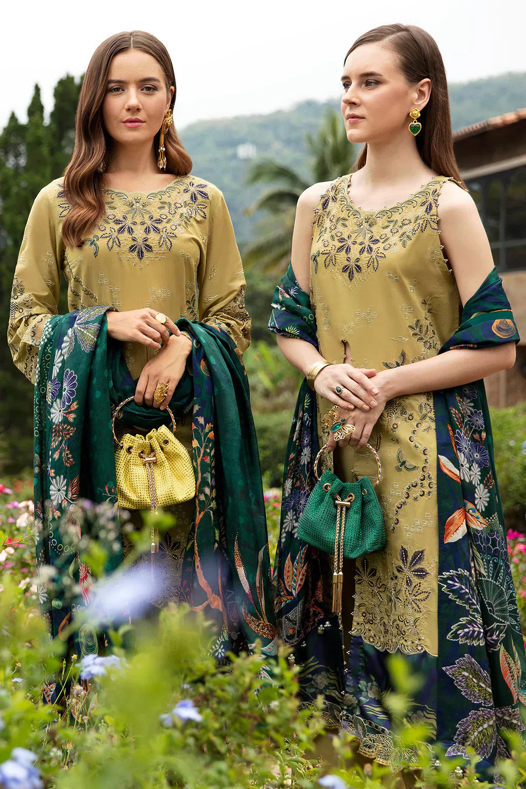 Ramsha | Andaz Collection | OLIVE GREEN - House Of Hania