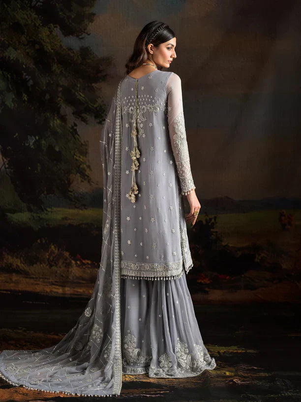 Rouge by Zarif Embroidered Chiffon 3Pc Suit ZRW-03 ADELINE - House Of Hania