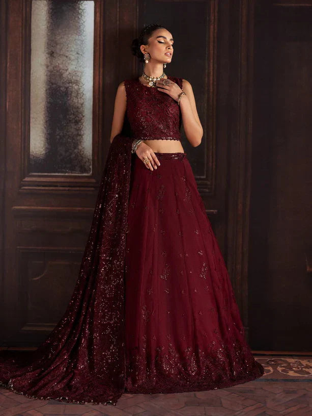 Rouge by Zarif Embroidered Net 3Pc Suit ZRW-02 MABEL - House Of Hania