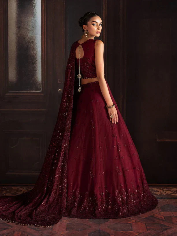 Rouge by Zarif Embroidered Net 3Pc Suit ZRW-02 MABEL - House Of Hania