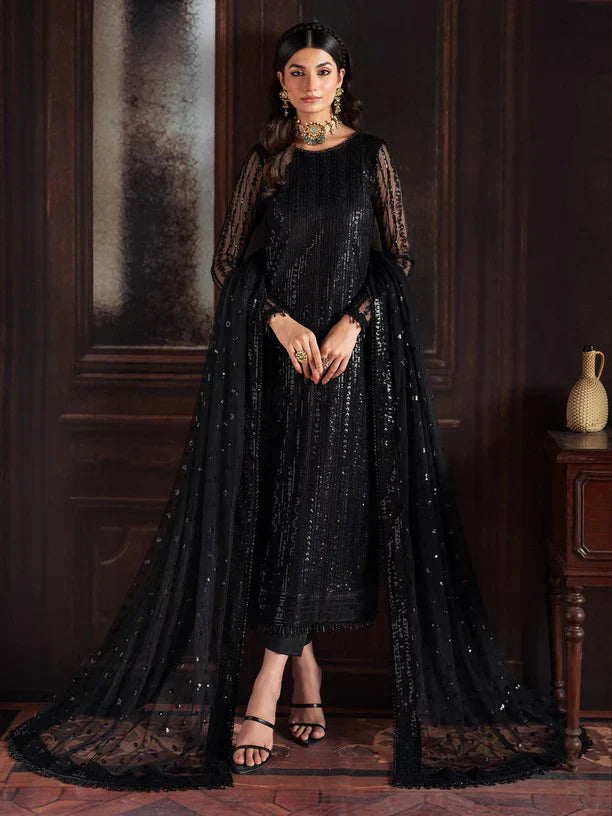 Rouge by Zarif Embroidered Net 3Pc Suit ZRW-06 FRANCES - House Of Hania