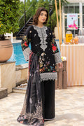 Saad Shaikh | Lawn 25 | Black - Zestel - House Of Hania
