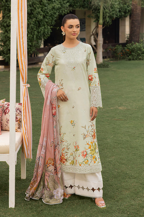 Saad Shaikh | Lawn 25 | Pista - Floral Mirage - House Of Hania