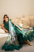 Saad Shaikh Luxe Embroidered Lawn 3Pc Suit - Petal - House Of Hania