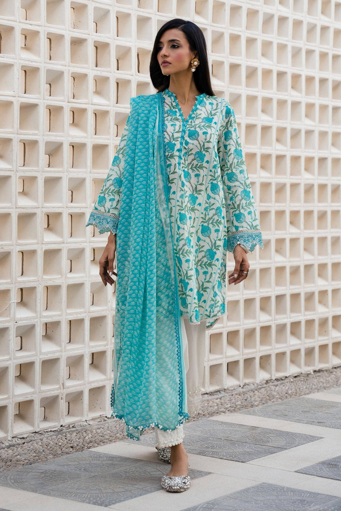 Sana Safinaz | Mahay Spring 24 | H241-002A-2BI - House Of Hania
