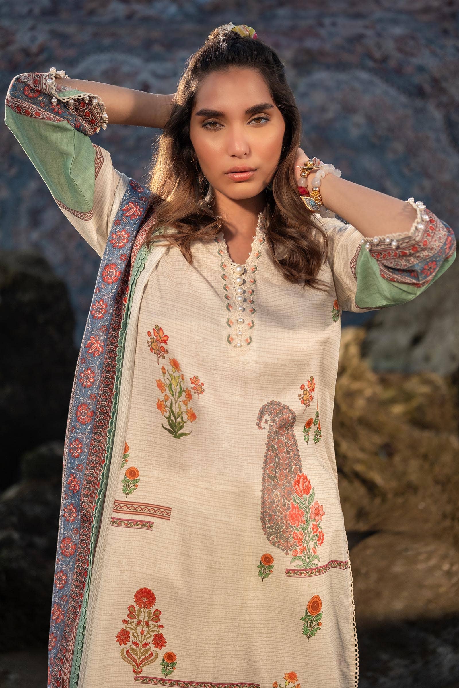 Sana Safinaz | Mahay Spring 24 | H241-022A-2BS - House Of Hania