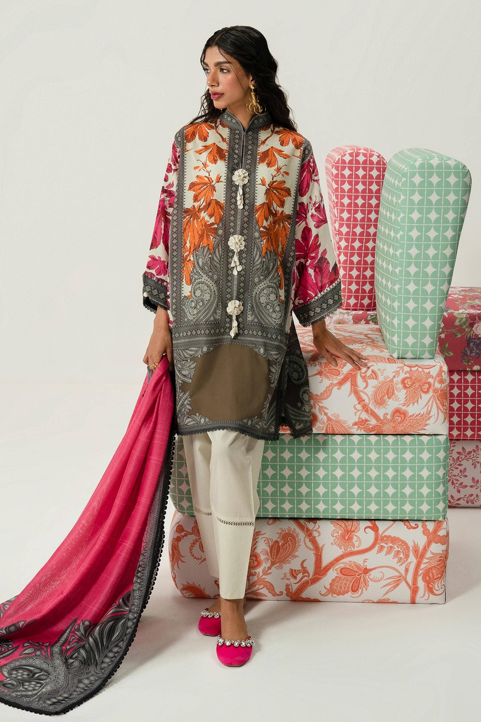 Sana Safinaz | Mahay Summer Lawn 24 | S-10 - House Of Hania