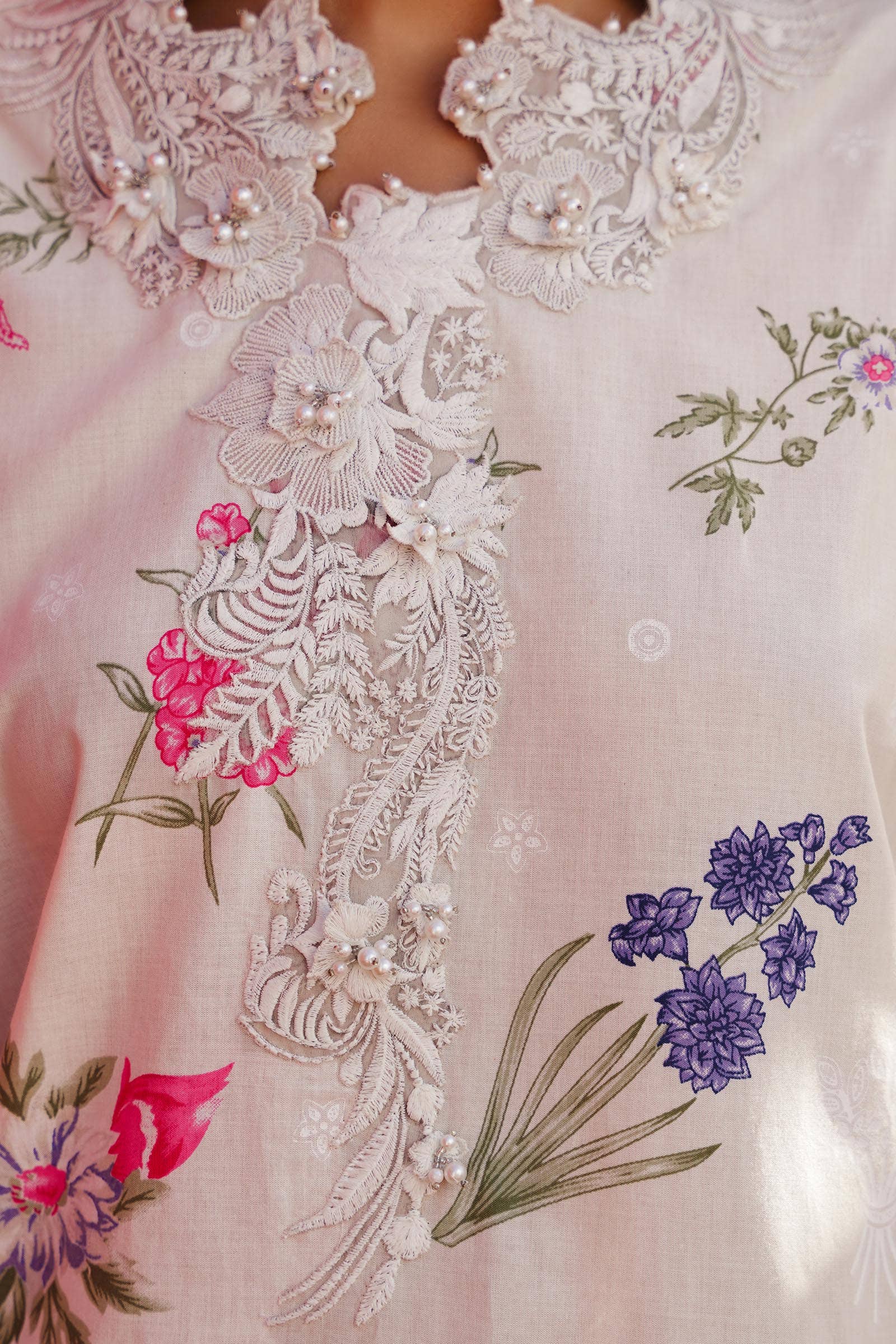 Sana Safinaz | Muzlin Spring 24 | M241-011A-CW - House Of Hania