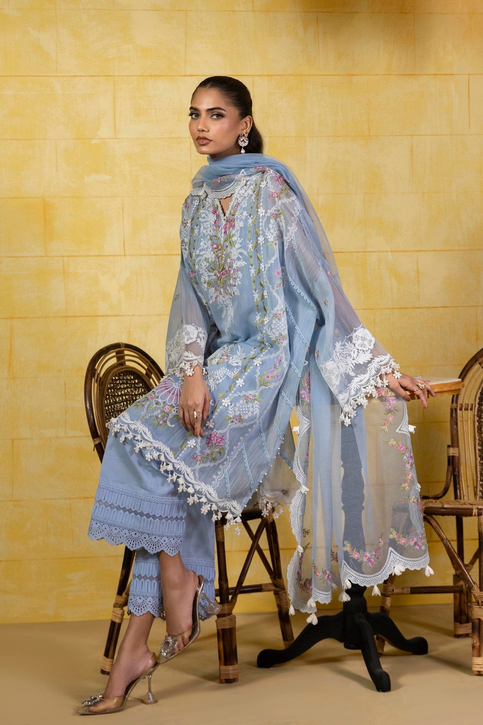 Sana Safinaz | Muzlin Spring 25 | M251-009B-3CT - House Of Hania