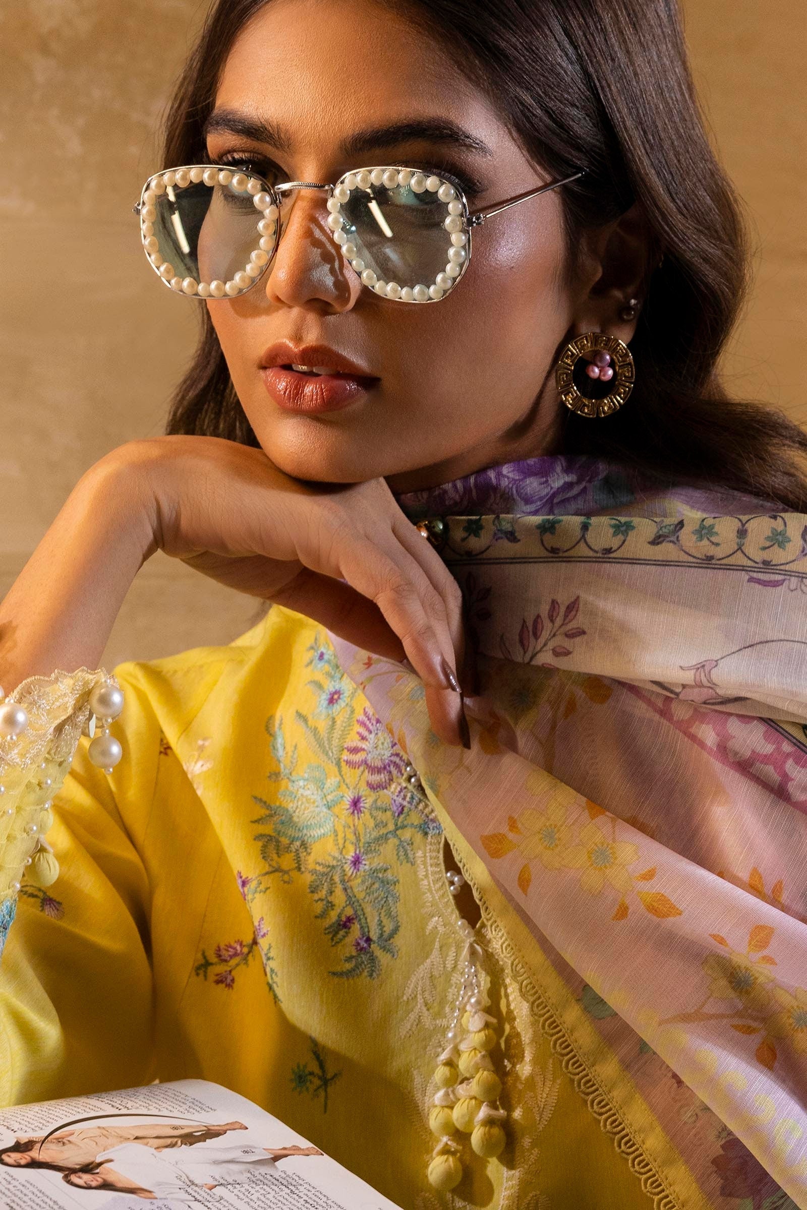 Sana Safinaz | Muzlin Spring 25 | M251-011B-3CV - House Of Hania