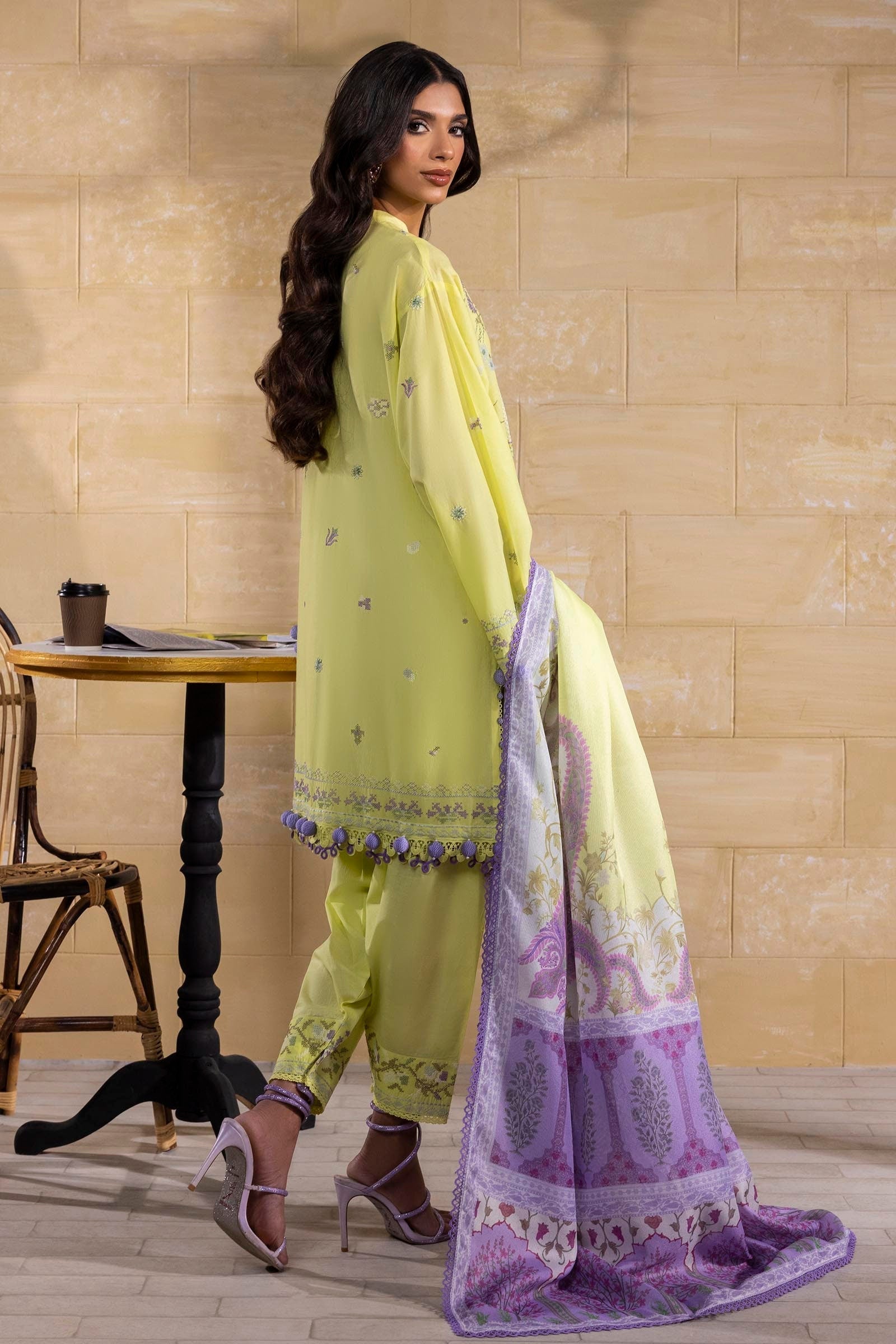 Sana Safinaz | Muzlin Spring 25 | M251-018B-3CT - House Of Hania