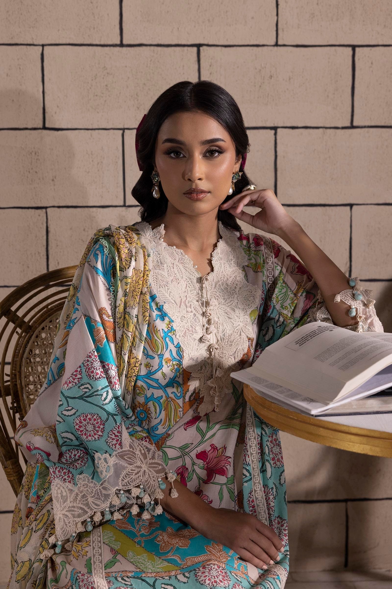 Sana Safinaz | Muzlin Spring 25 | M251-027B-3CI - House Of Hania