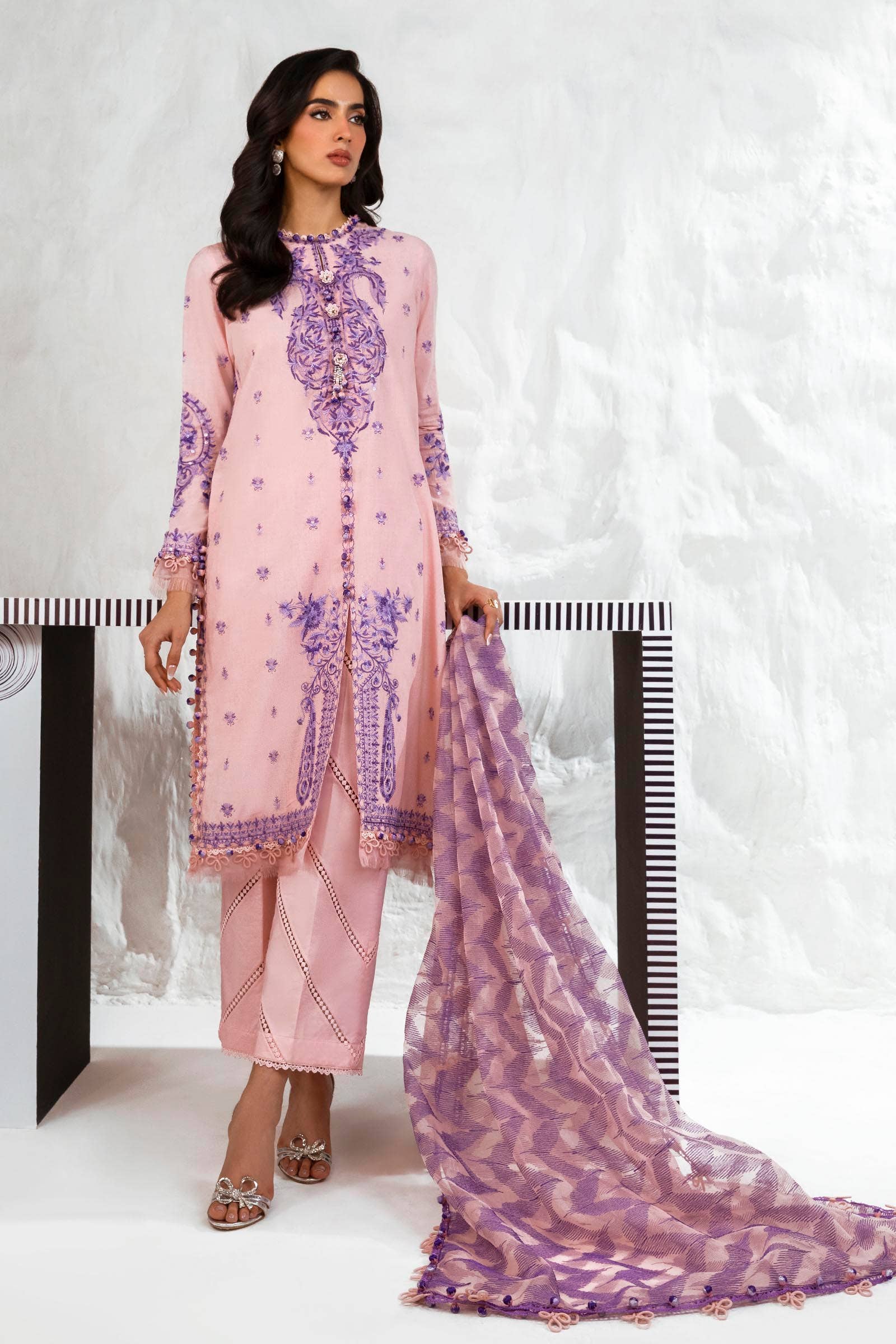Sana Safinaz | Muzlin Summer 24 | 009B-CT - House Of Hania