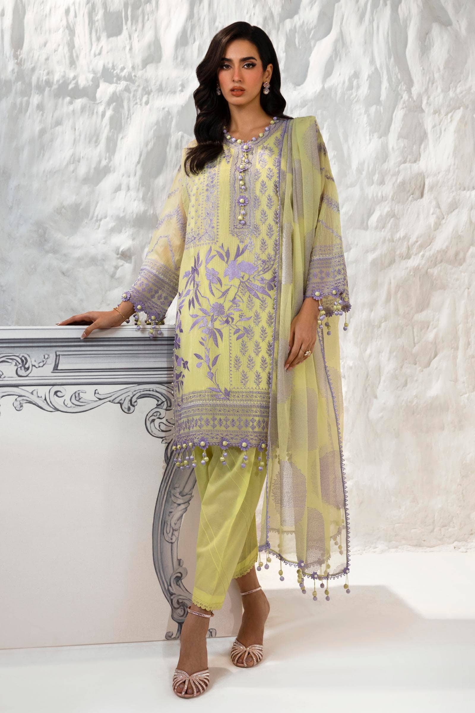 Sana Safinaz | Muzlin Summer 24 | 010A-CT - House Of Hania