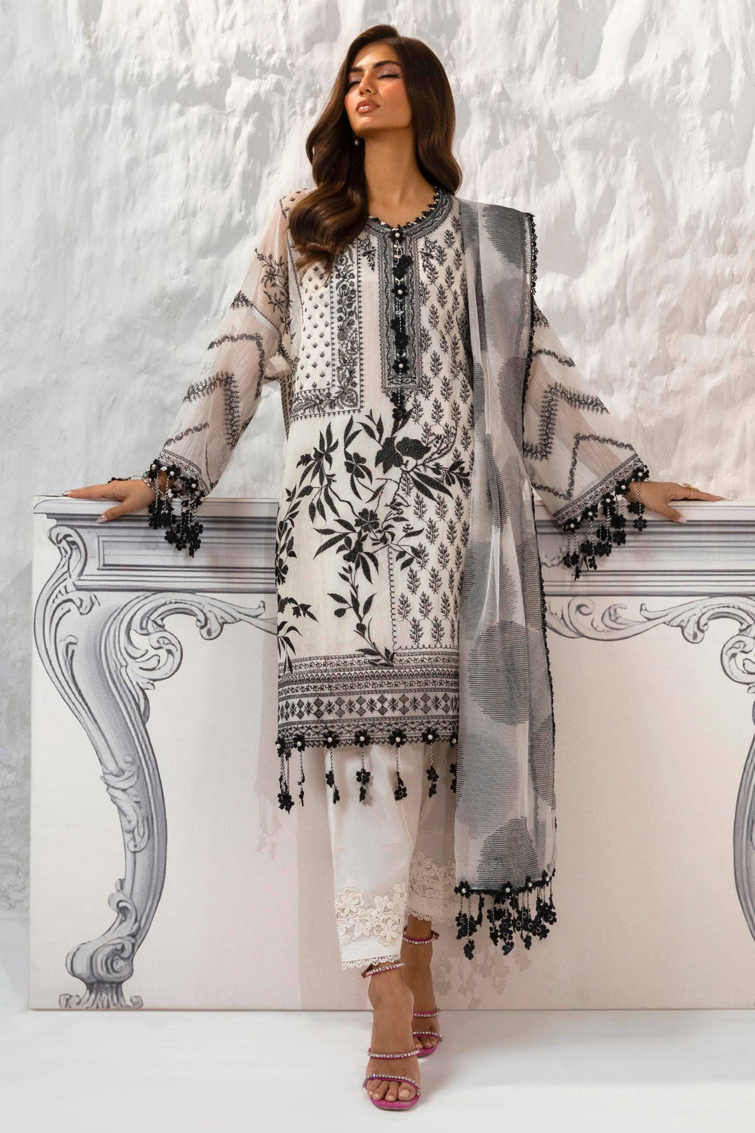 Sana Safinaz | Muzlin Summer 24 | 010B-CT - House Of Hania