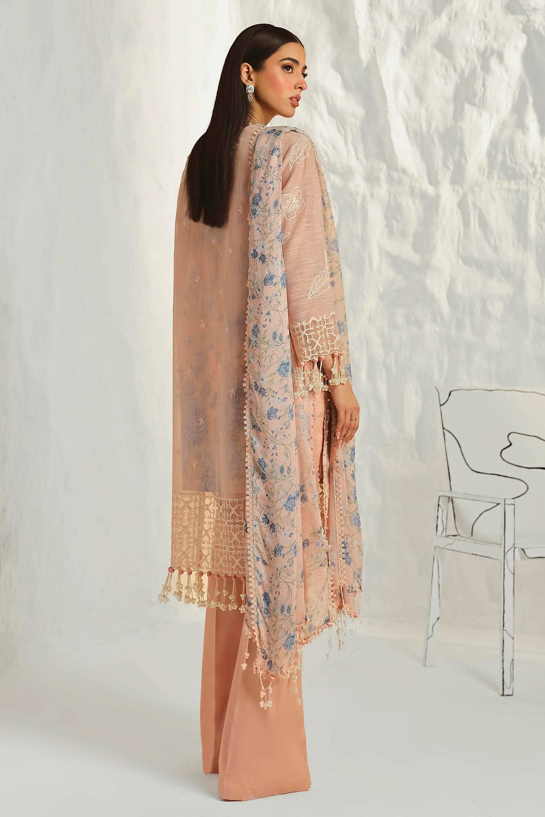 Sana Safinaz | Muzlin Summer 24 | 016B-CJ - House Of Hania