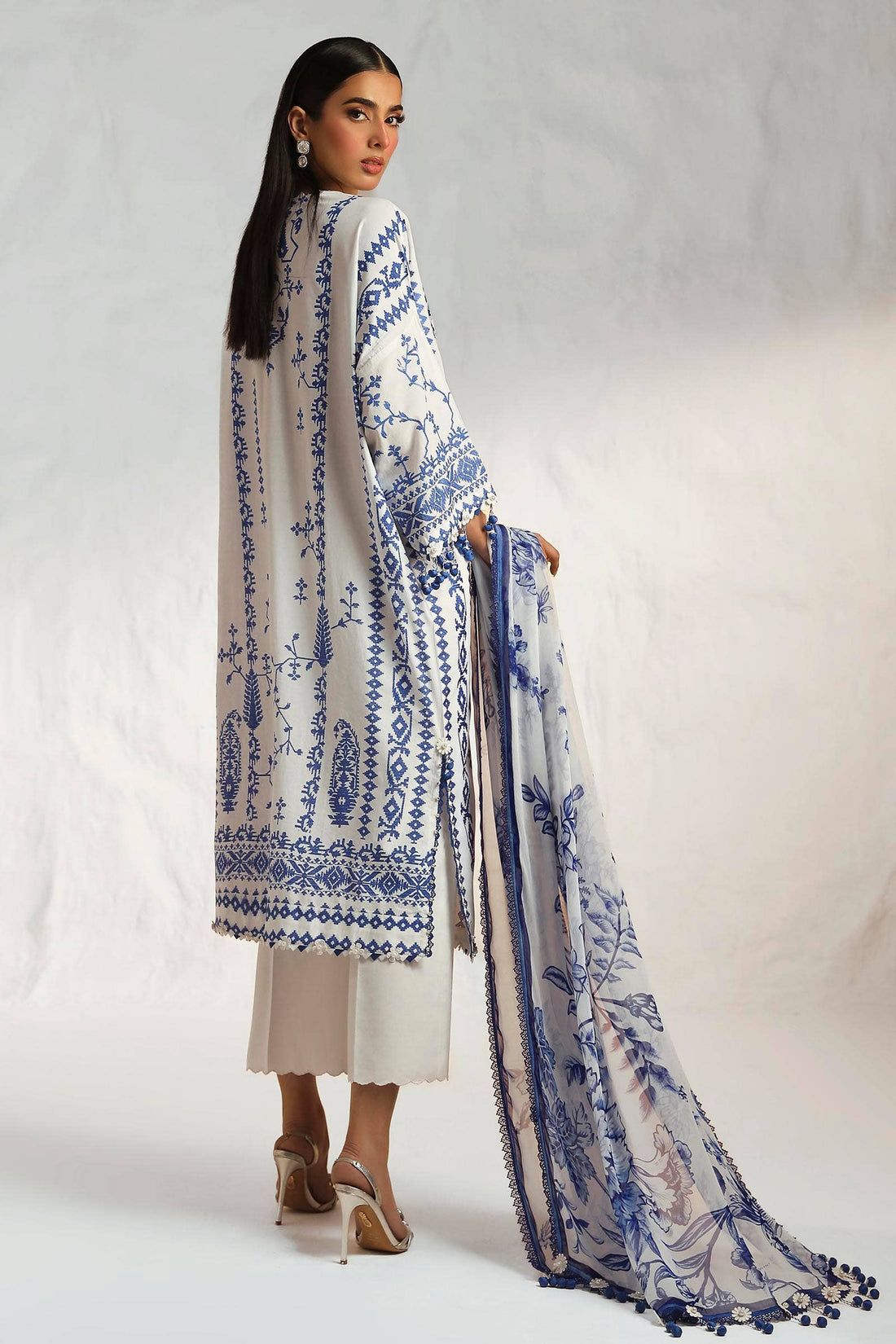 Sana Safinaz | Muzlin Summer 24 | 017A-CJ - House Of Hania