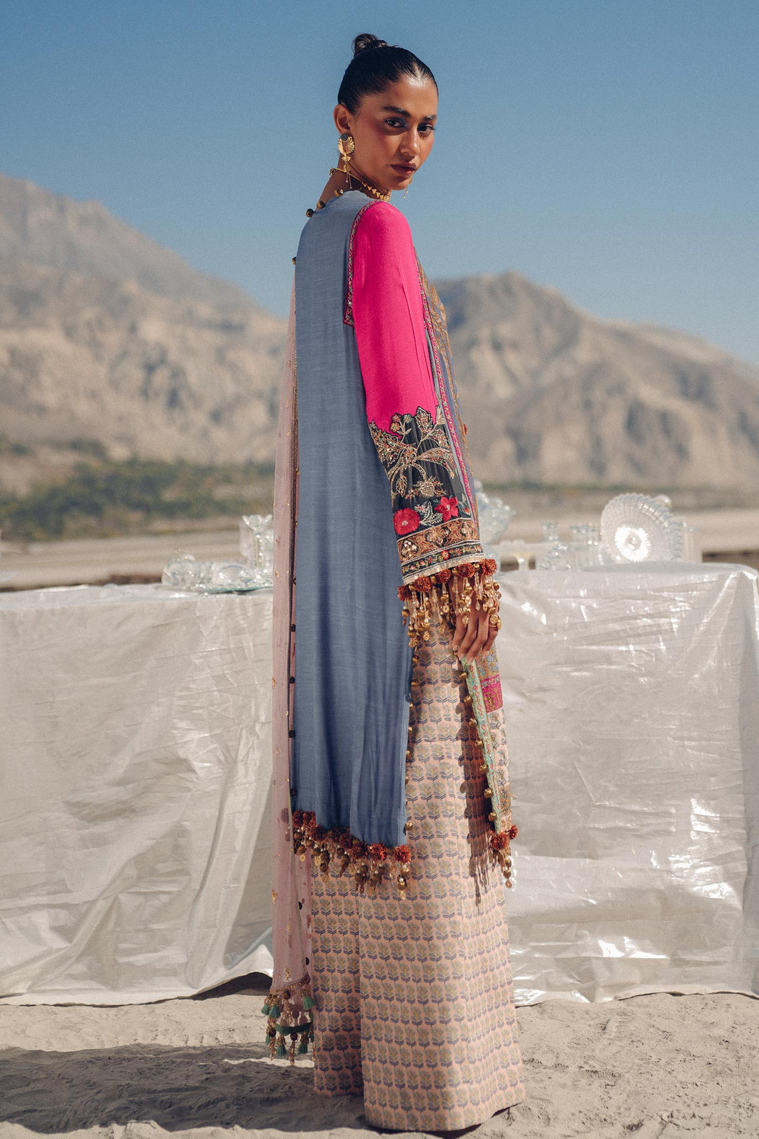 Sana Safinaz | Winter Shawl 24 | S241-004B-3CP - House Of Hania