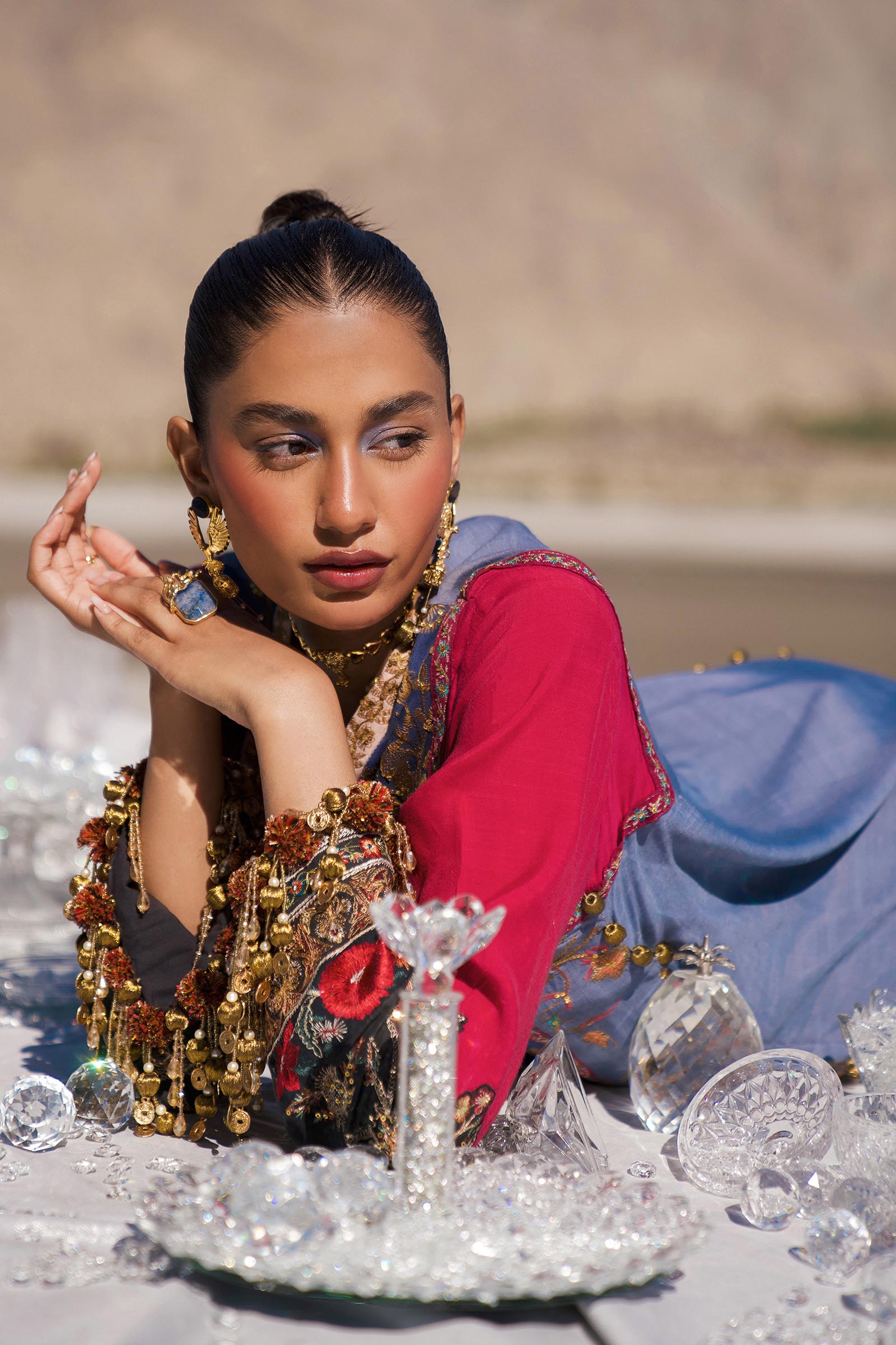 Sana Safinaz | Winter Shawl 24 | S241-004B-3CP - House Of Hania