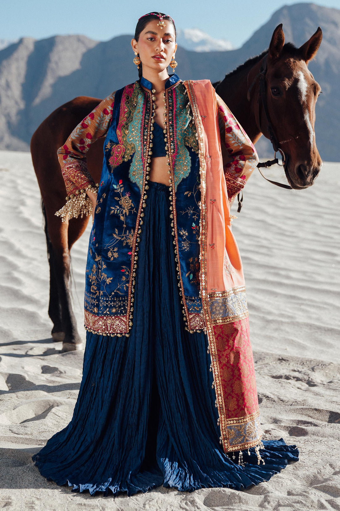 Sana Safinaz | Winter Shawl 24 | Velvet V241-001-3CP - House Of Hania