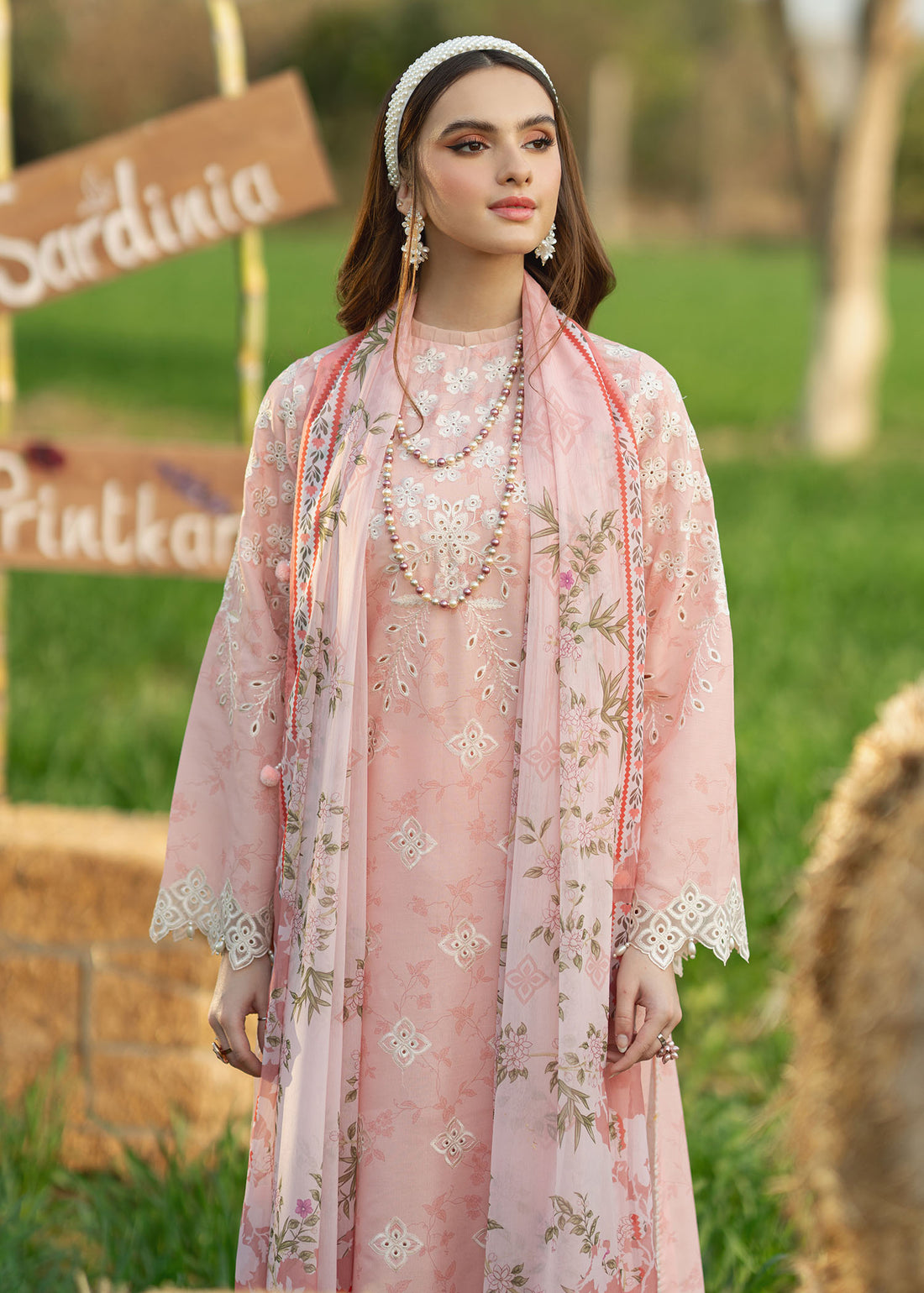 Sardinia | Printkari Lawn Edit 25 | Dahlia - House Of Hania