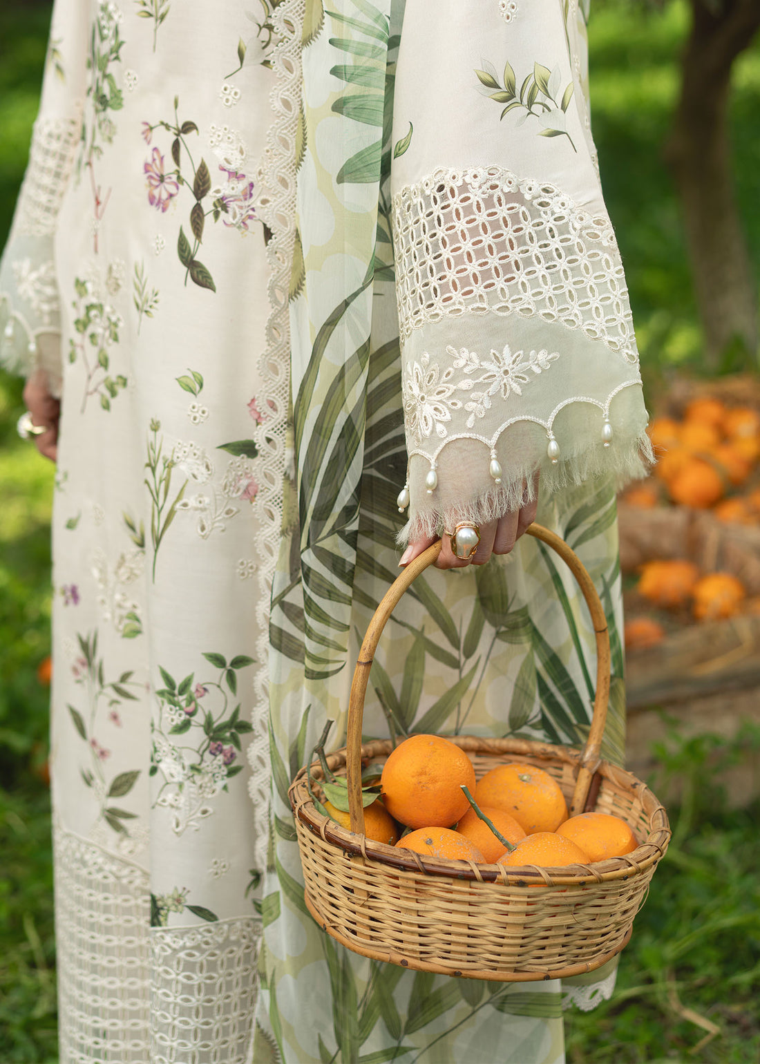 Sardinia | Printkari Lawn Edit 25 | White Tulip - House Of Hania