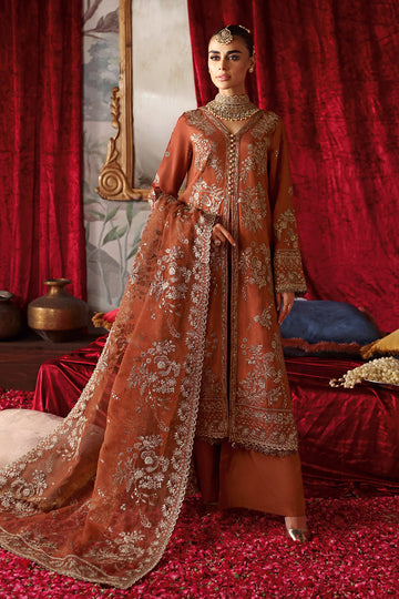 Shagna Premium Embroidered Raw Silk 3Pc Suit S-02 Zarish - House Of Hania