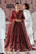 Silsila by Saad Shaikh Embroidered Net 3Pc Suit D-02 Elaila - House Of Hania