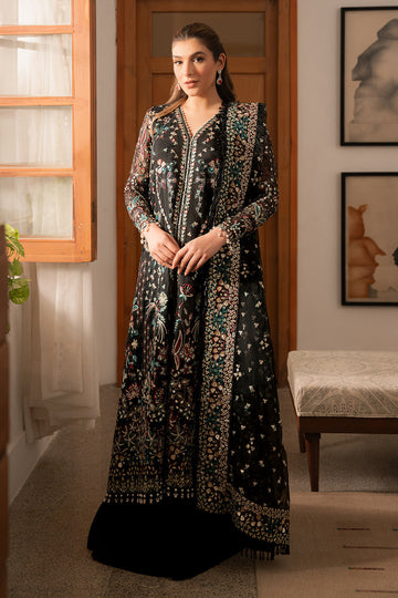 Solene by Ayzel Embroidered Organza 3Pc Suit D-06 FLEUR - House Of Hania