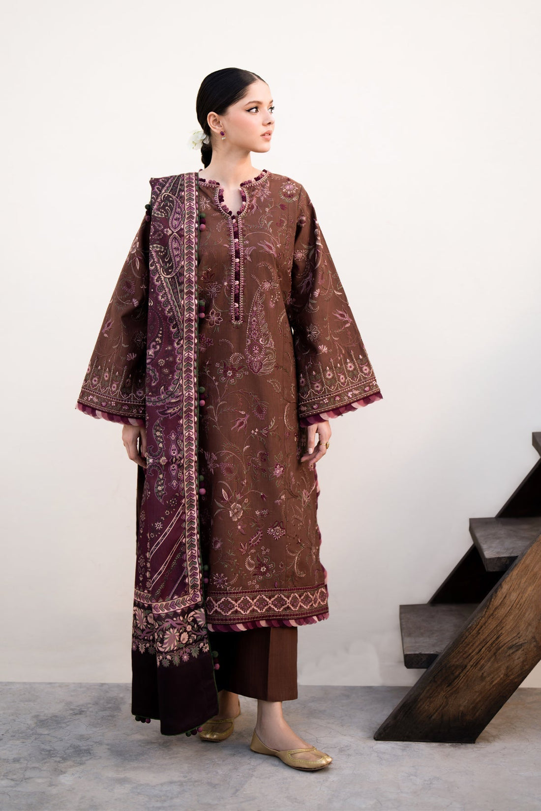 Xenia Formals | Dhoop Kinaray Winter Shawl 24 | PAKOL - House Of Hania